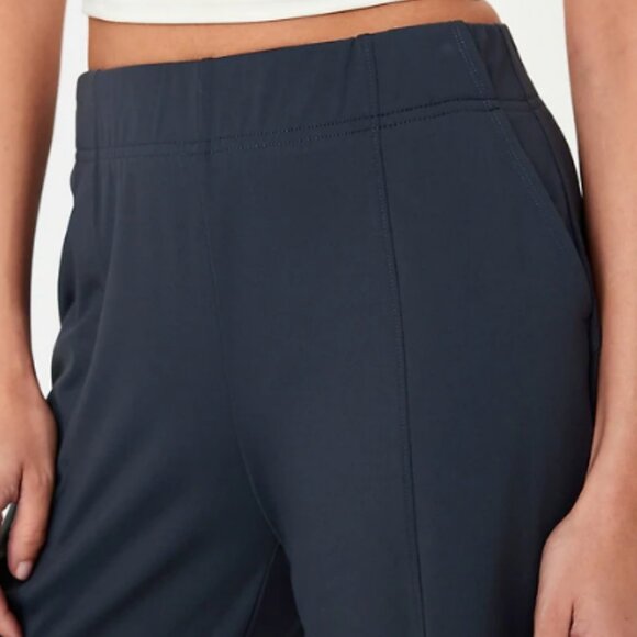 Old Navy High-Waisted PowerSoft Trouser Pants navy blue - Picture 2 of 4